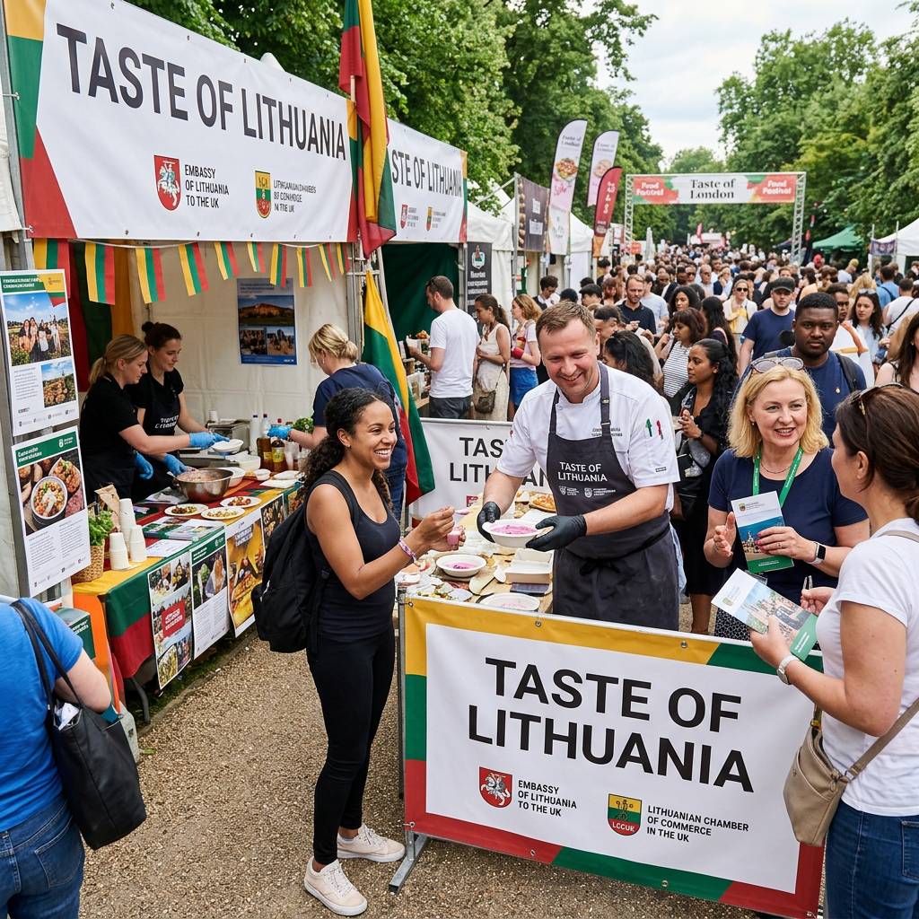 Lietuvos prekybos rūmai Jungtinėje Karalystėje ir Lietuvos ambasada Jungtinėje Karalystėje pristato "Lietuvos skonį" Londono festivalyje
