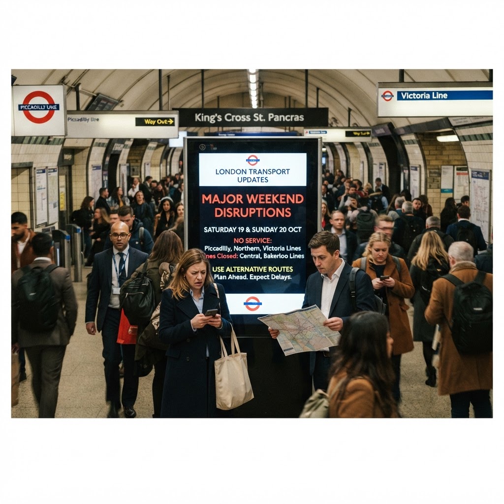 Londono transportas: savaitgalį numatomi dideli sutrikimai