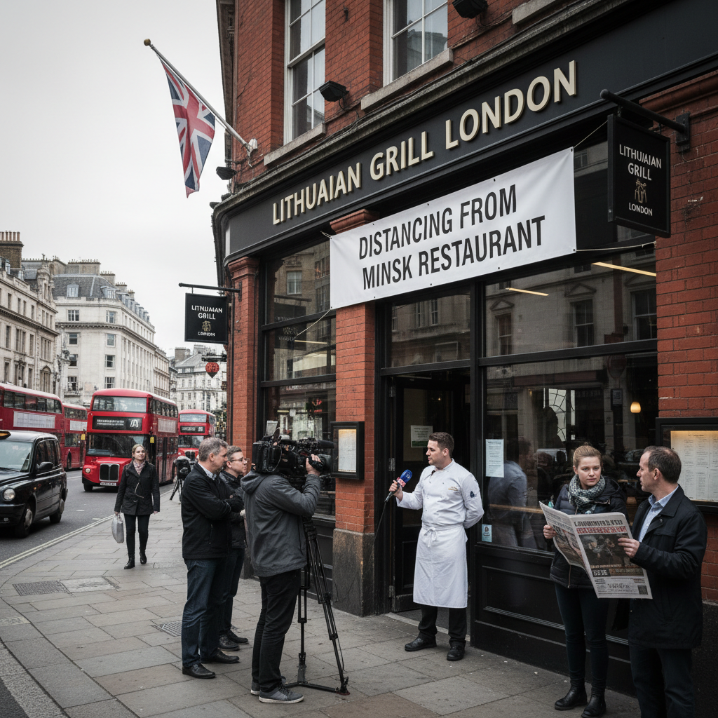 Lietuvių restoranų tinklas "Grill London" atsiribojo nuo Minske įsteigto restorano