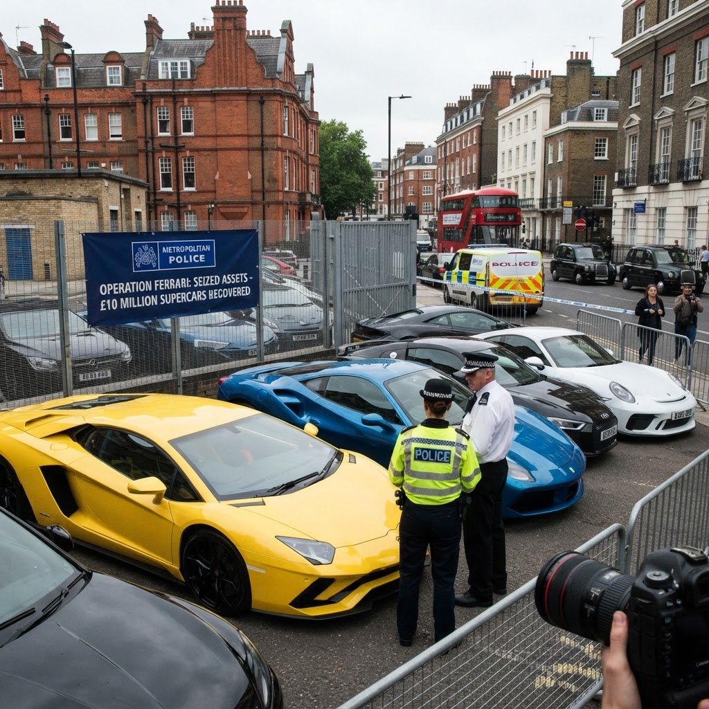 Londono policija konfiskavo 10 mln. dolerių vertės prabangių automobilių