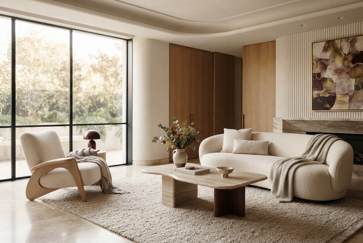 Warm daylight luxury interior