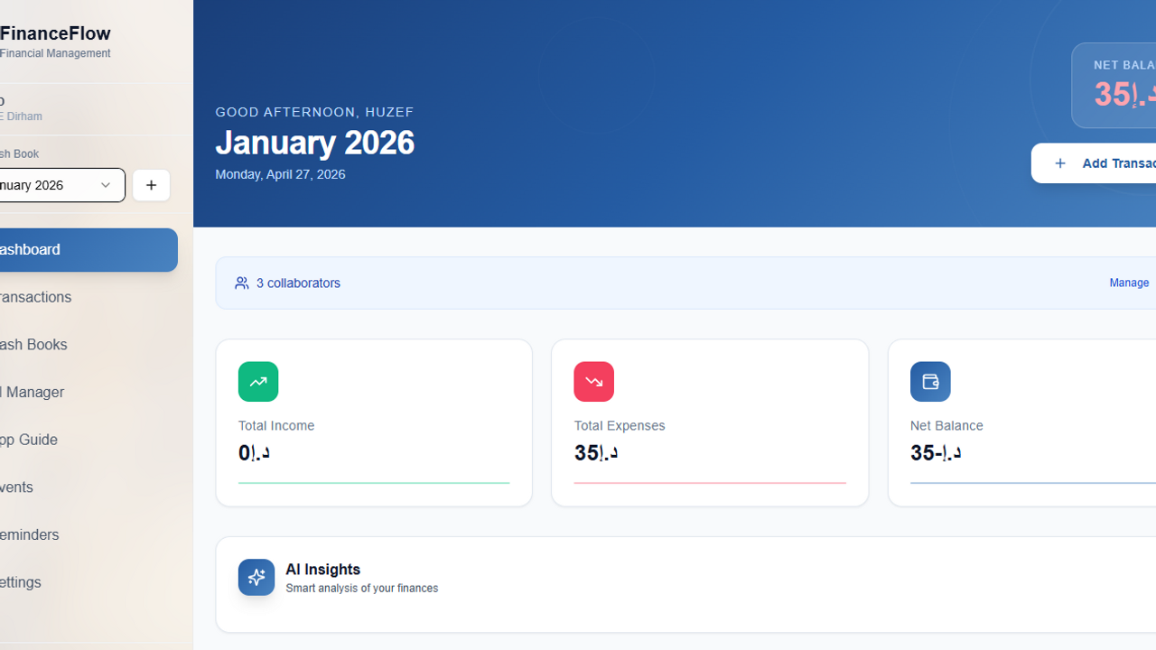 Cash Book template preview