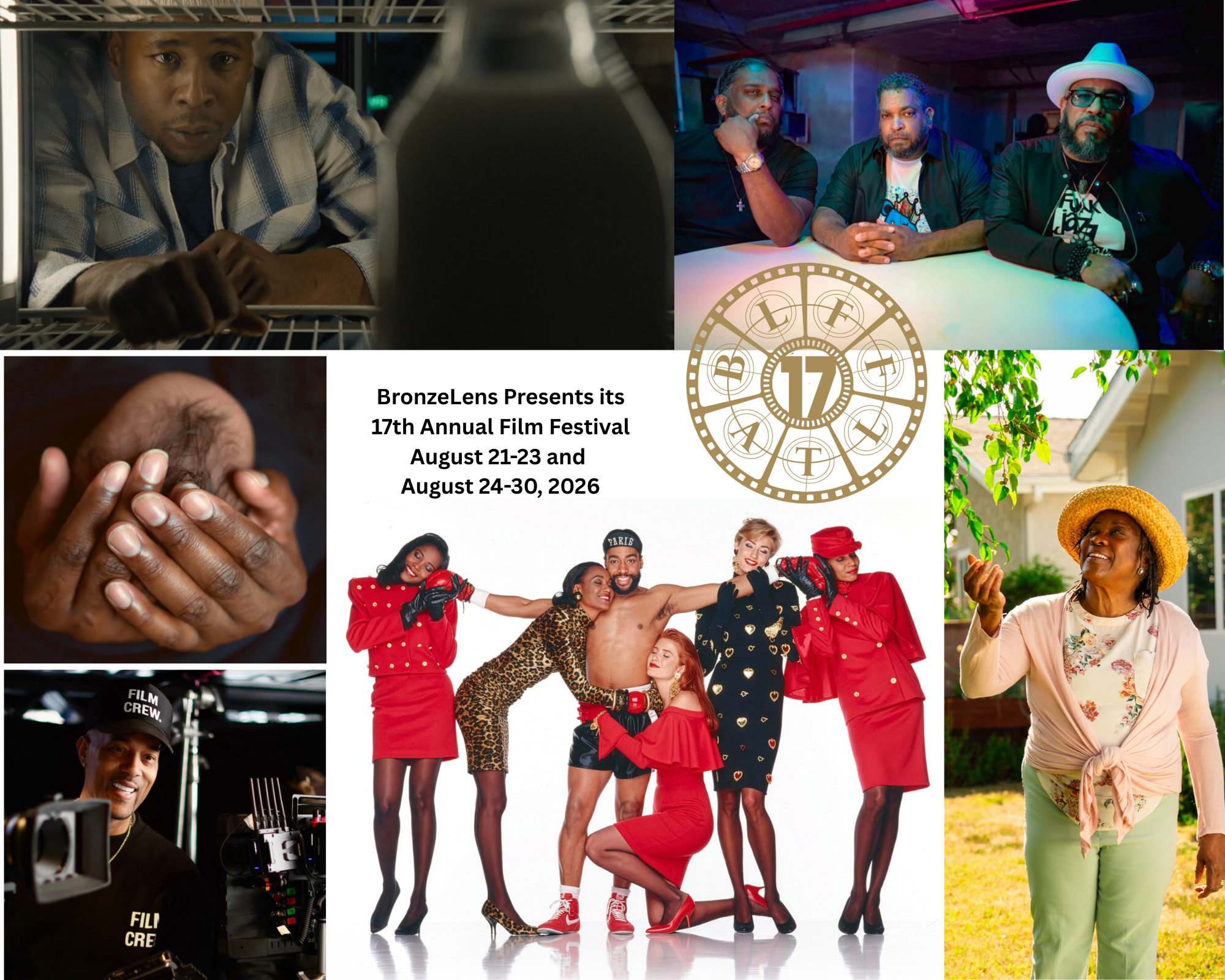 BronzeLens Film Festival 2026 — official film selections collage featuring scenes from featured films