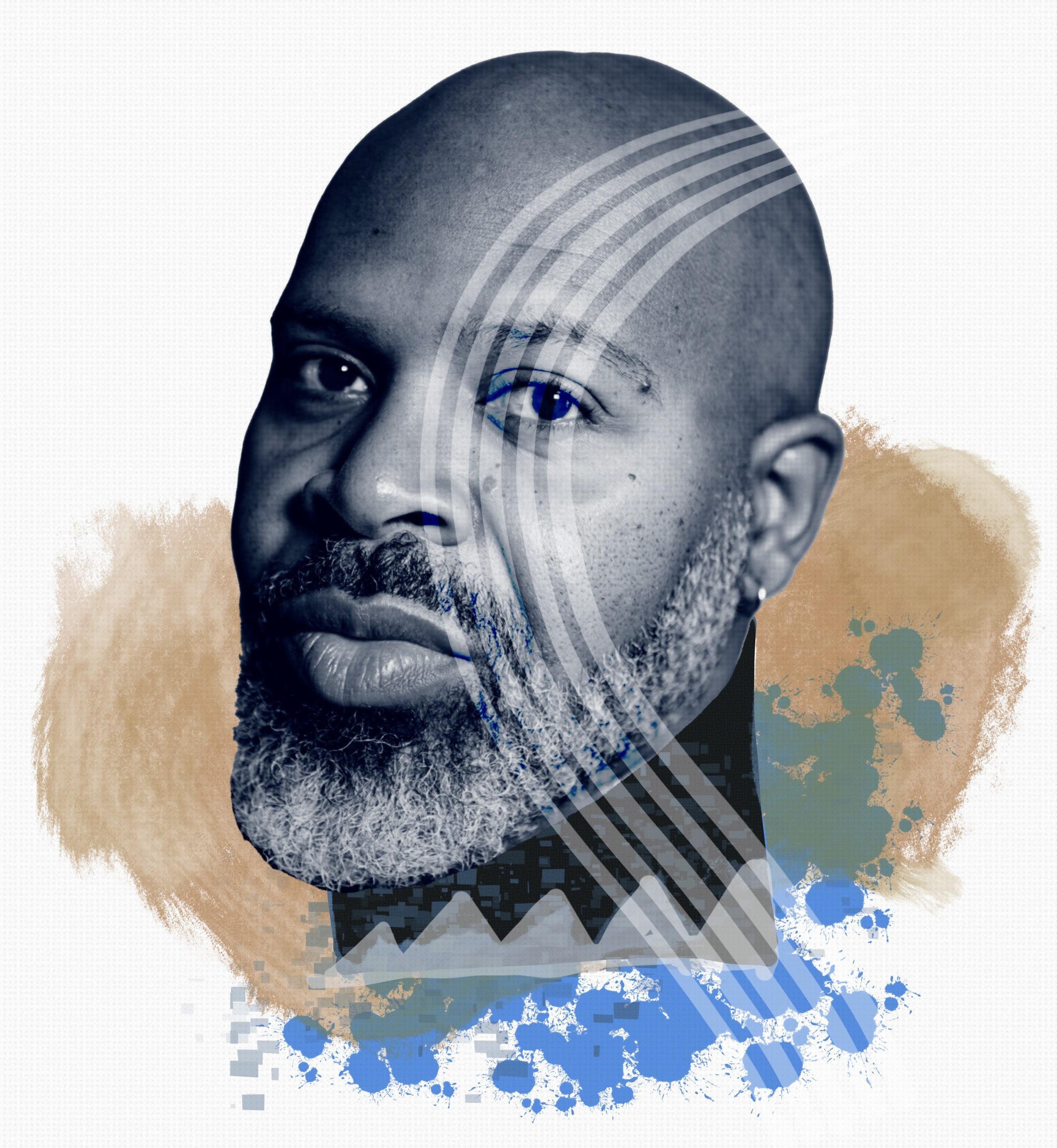 Portrait of artist Maurice Evans