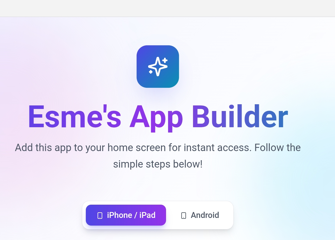 Esme learns you how  to put your  apps  on your homepage  template preview