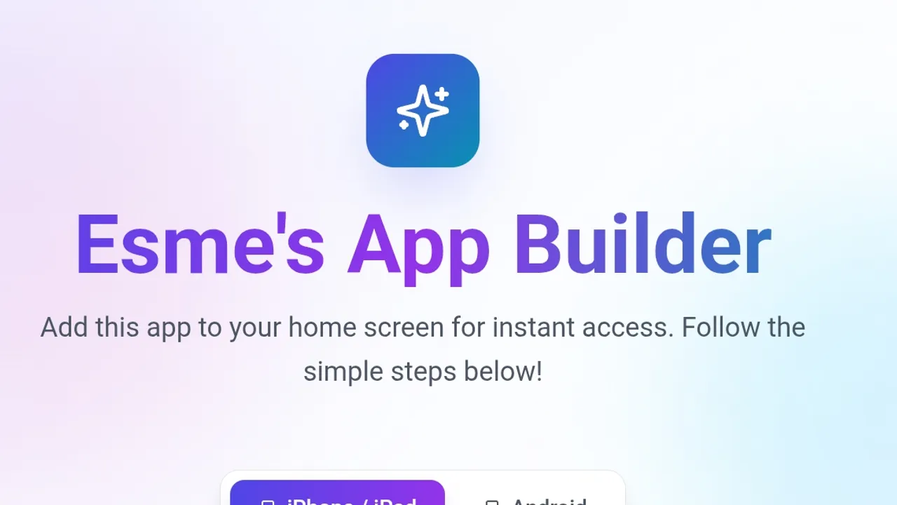 Esme learns you how  to put your  apps  on your homepage  template preview