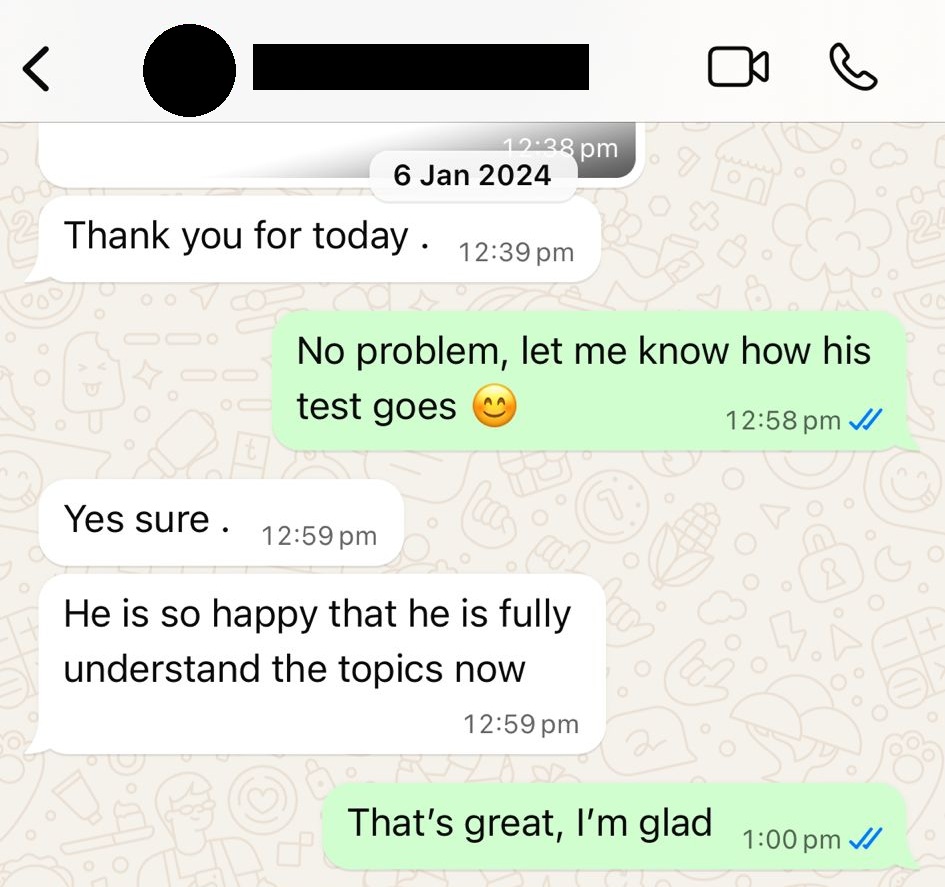 Student now fully understands the topics