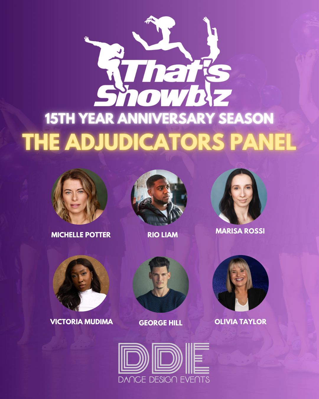 The That's Showbiz Qualifiers Adjudicators Panel for the 15th Anniversary Season