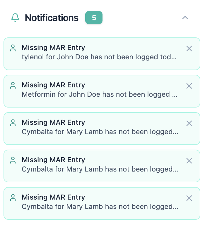 Notifications screenshot