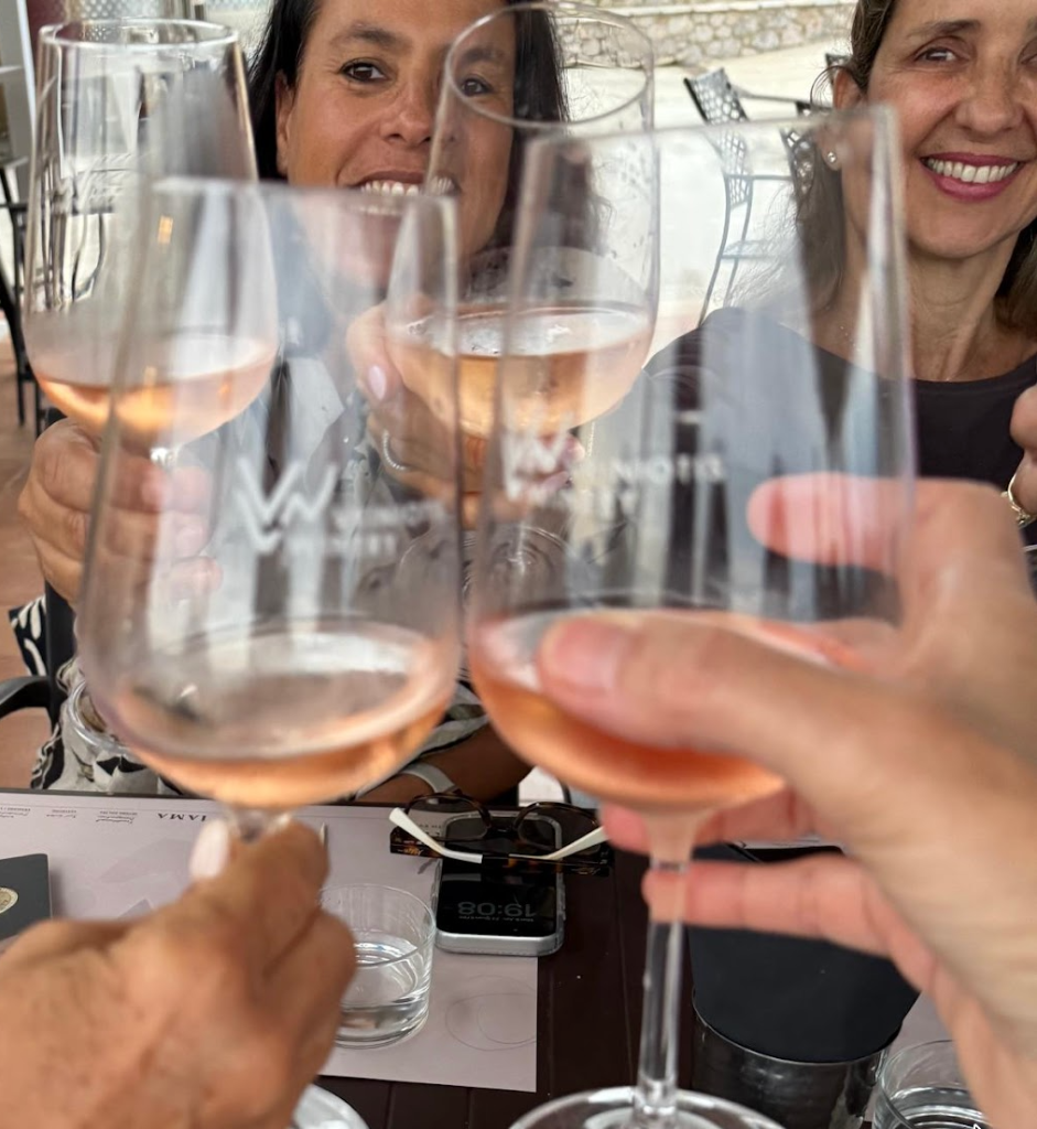 Wine tasting cheers