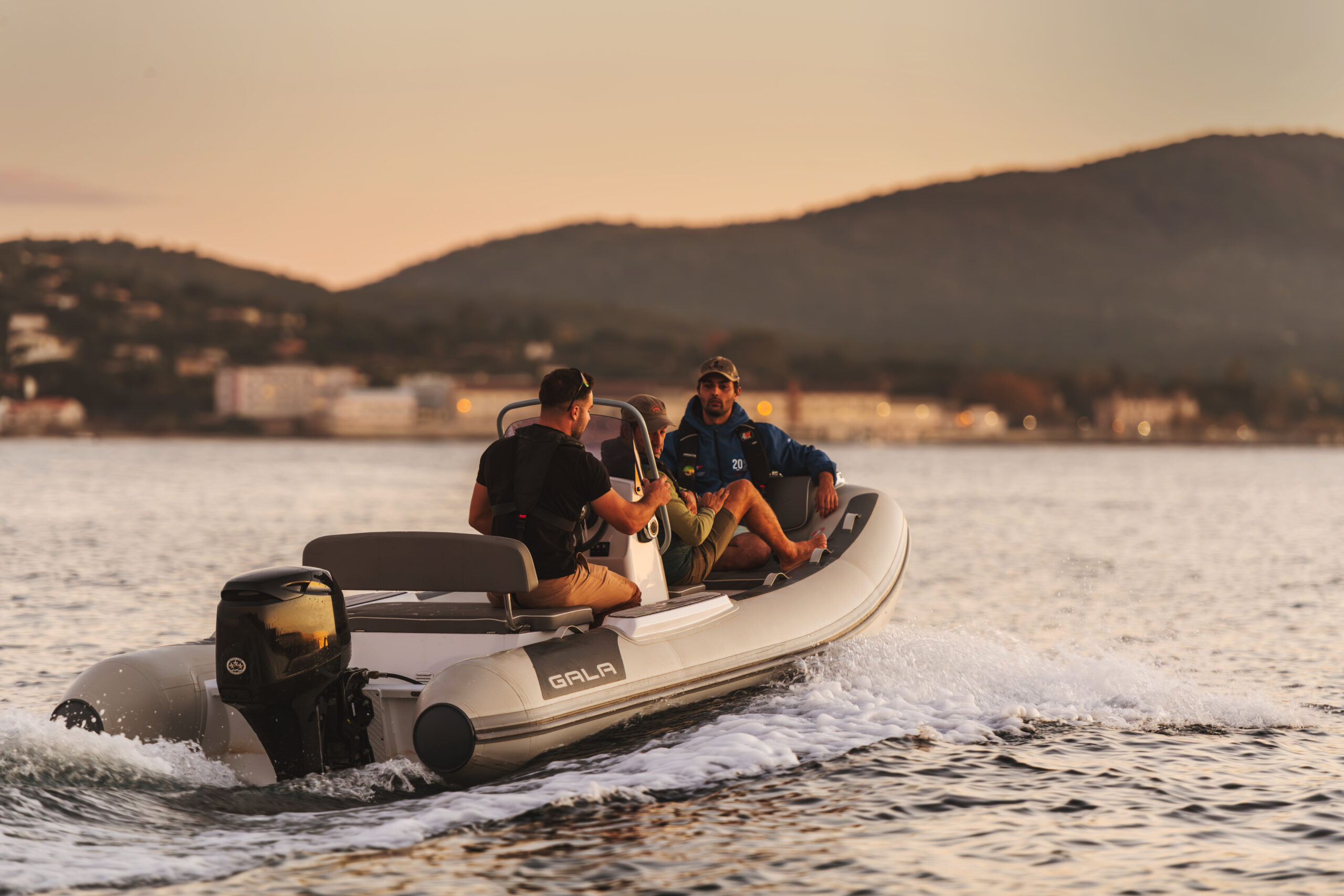 GALA boat on the water
