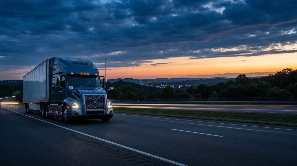 Semi truck on highway