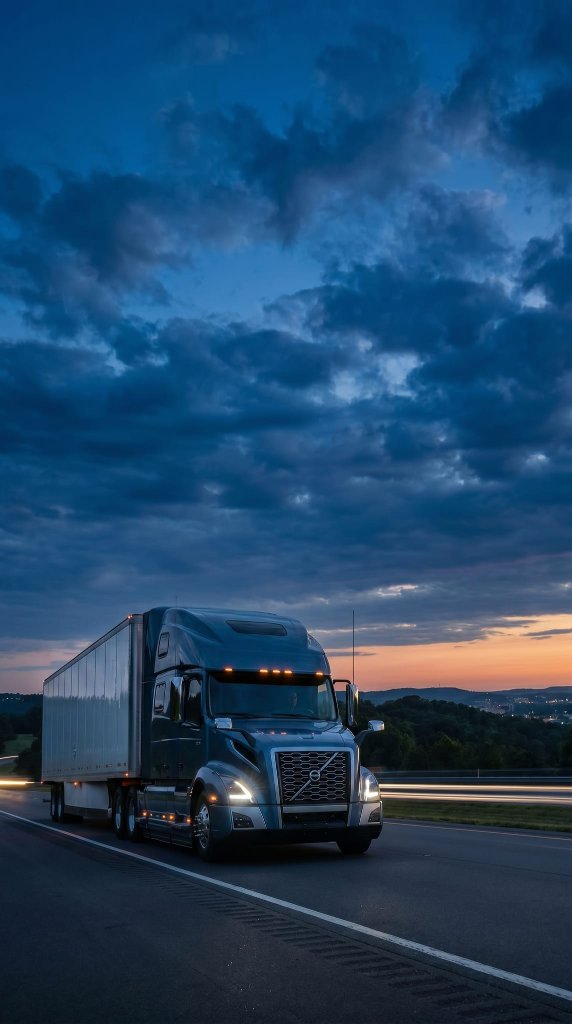 Semi truck on highway