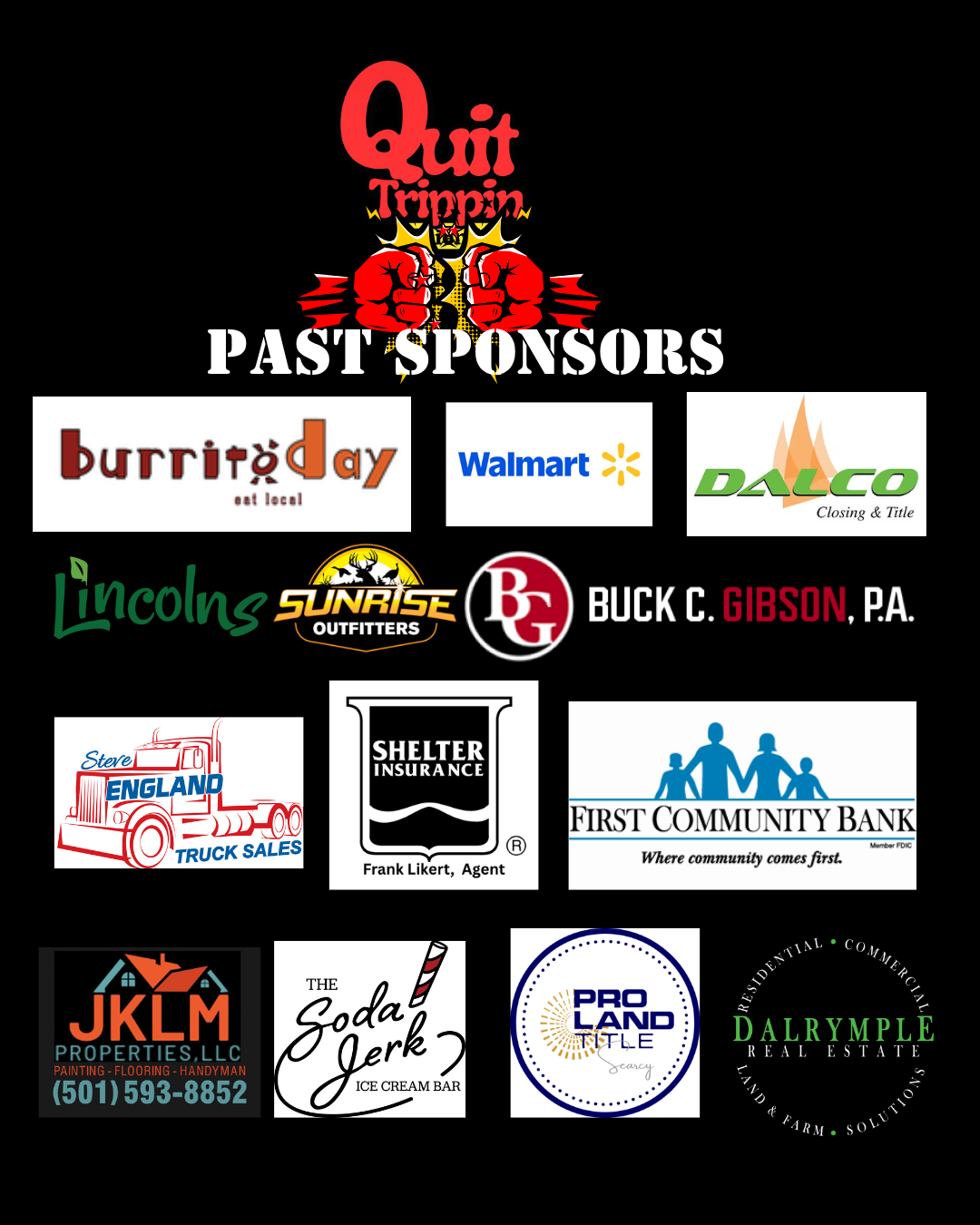 Quit Trippin' Past Sponsors
