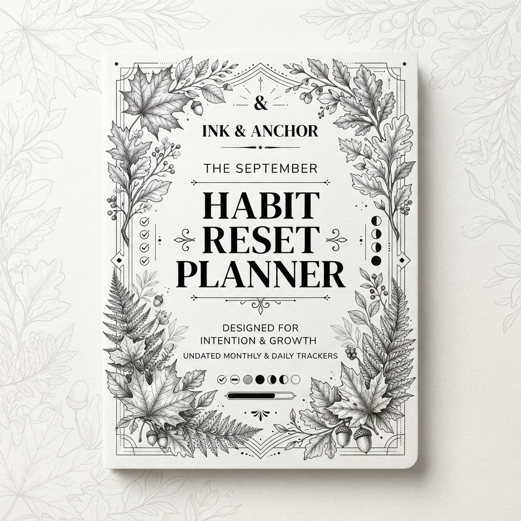 Ink & Anchor: The September Habit Reset Planner