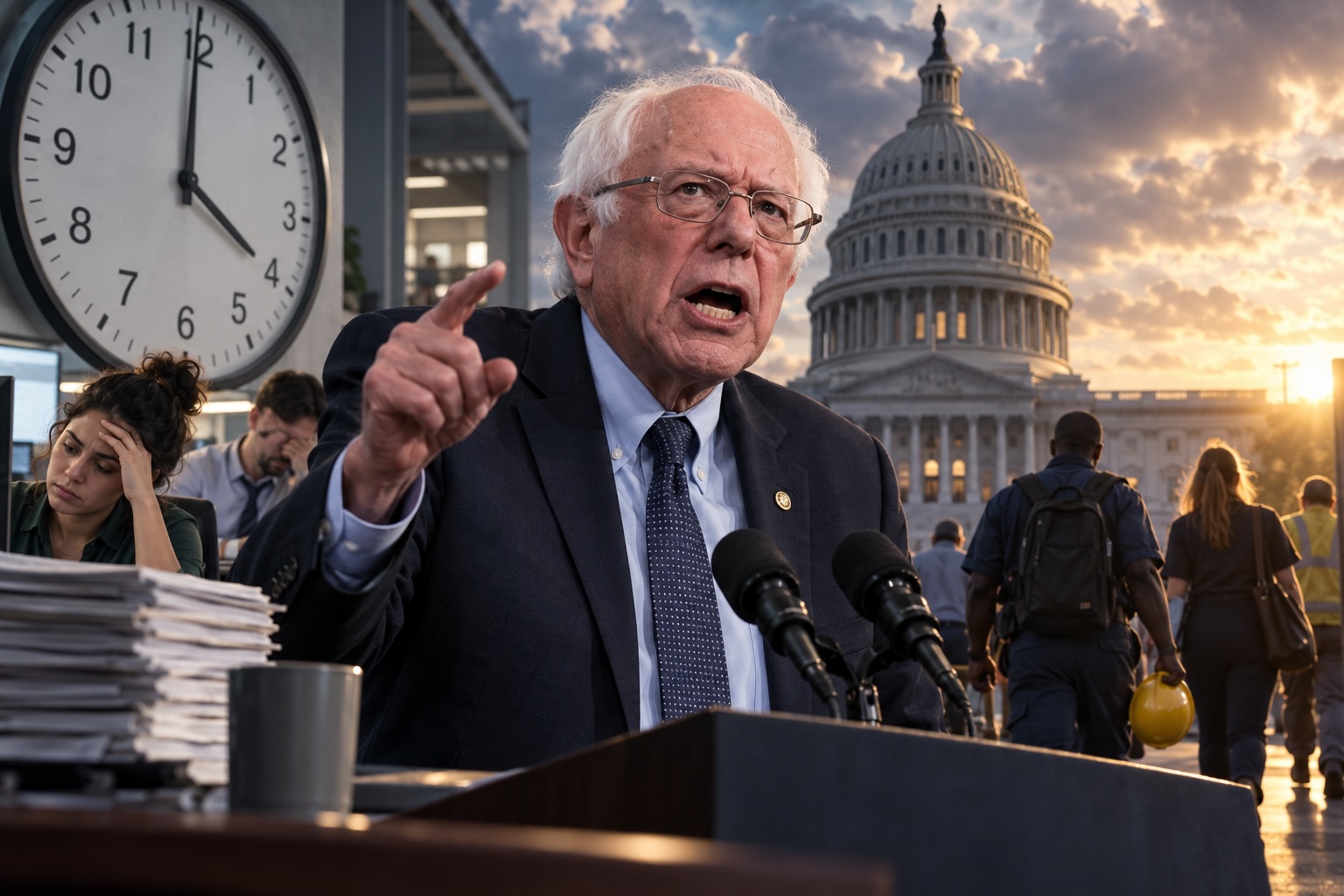 Laze Against the Machine: Senator Bernie Sanders Proposes 32-Hour Workweek