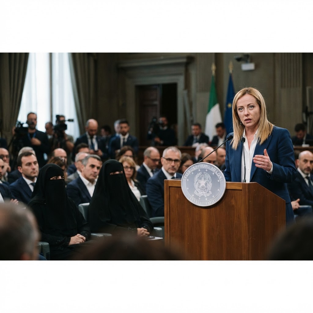 ITALY VS. ISLAM: PM Giorgia Meloni Promises to Ban Islamic Veils, Cut Foreign Students