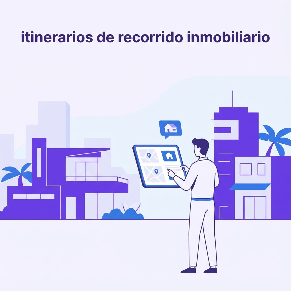 itinerario de recorrido para clientes de bienes raíces