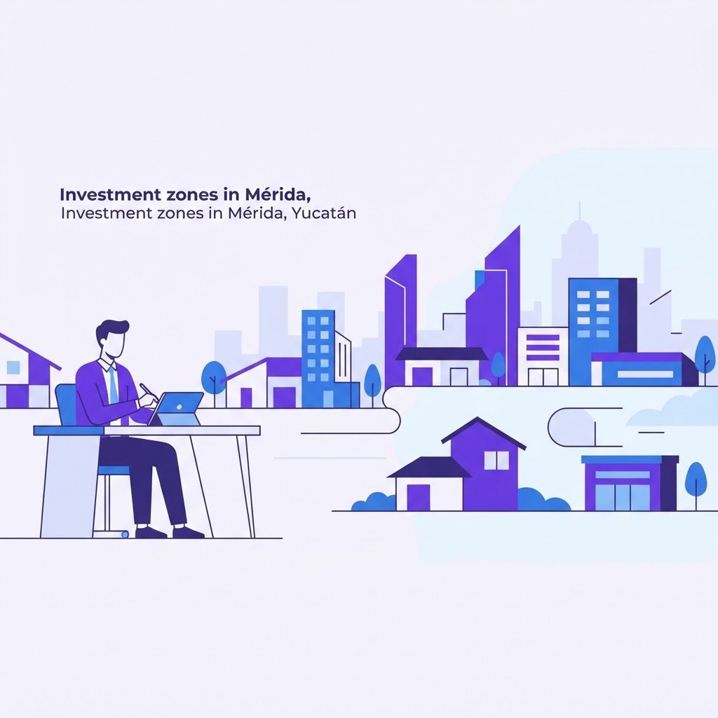 mapa interactivo zonas de inversión inmobiliaria en Mérida Yucatán