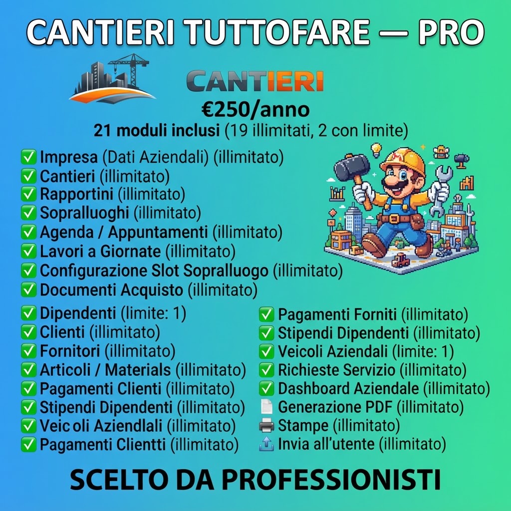 Locandina Cantieri Tuttofare pro