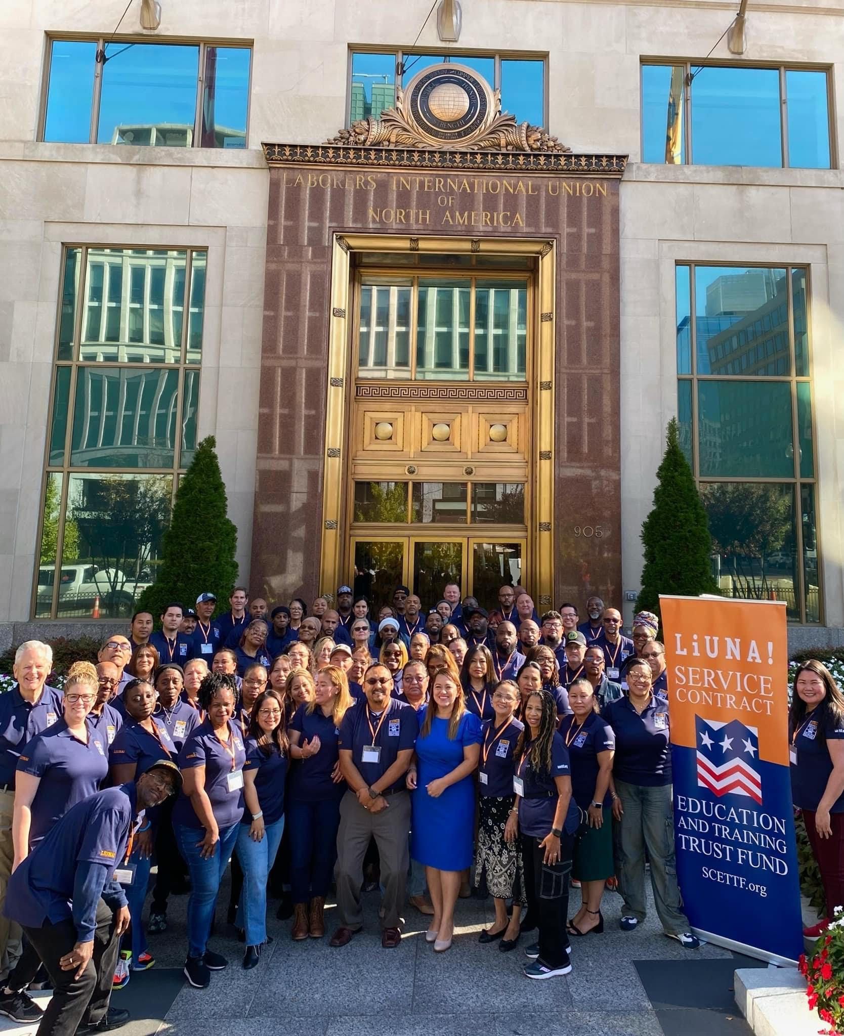 Local 572 members at LIUNA headquarters