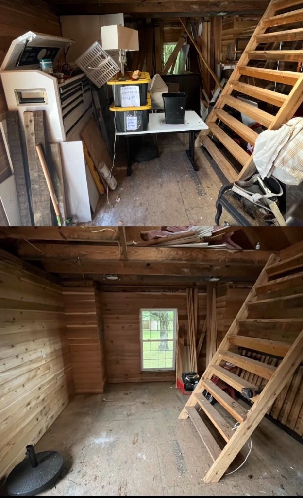 Junk removal before and after in Nashville Tennessee