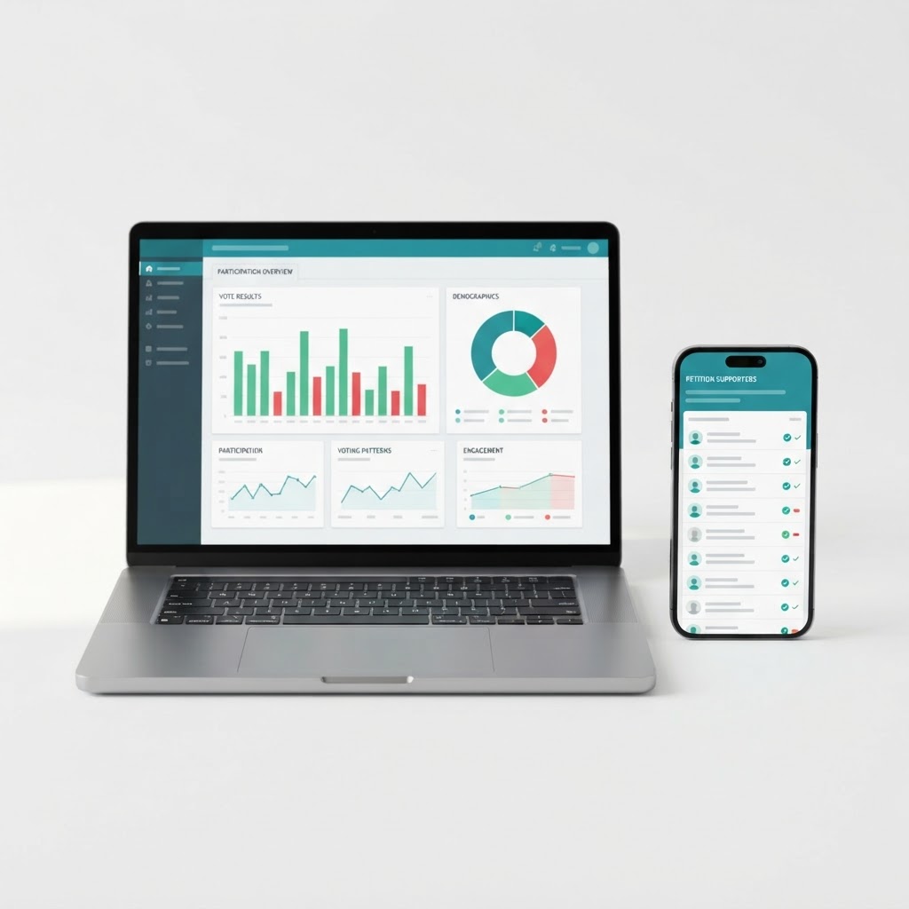 Your Say Today analytics dashboard and petition view