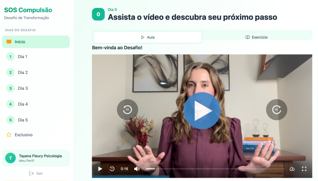 Área de membros SOS Compulsão
