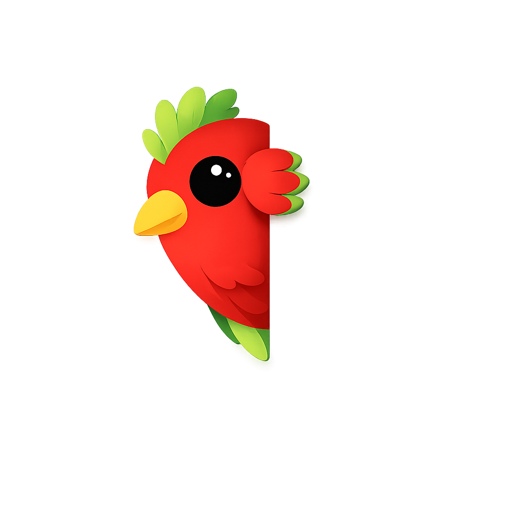 Quetzal mascot peeking