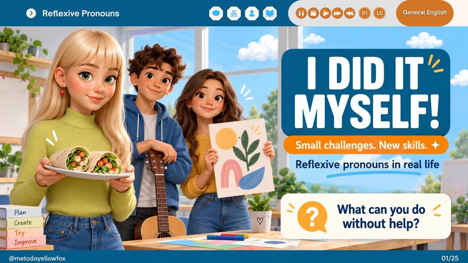 Ampliar amostra de I Did It Myself! · Reflexive Pronouns · B1