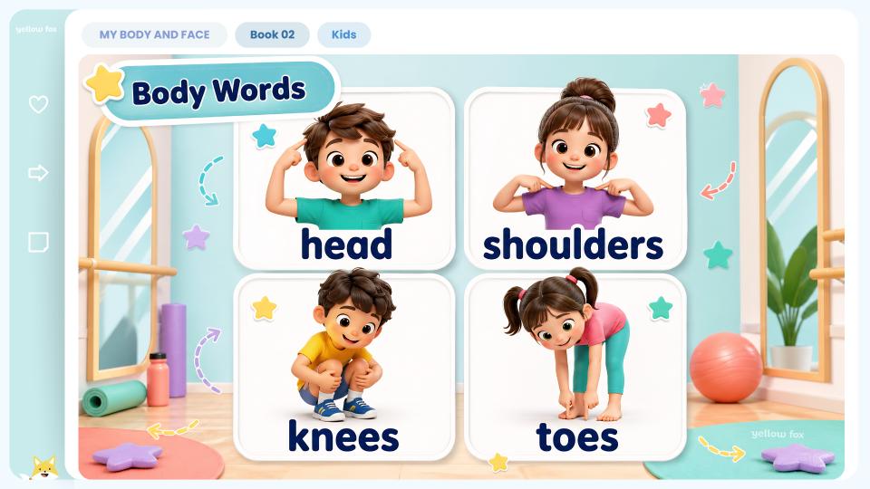 Ampliar amostra de My Body and Face · Body Words · Kids A1