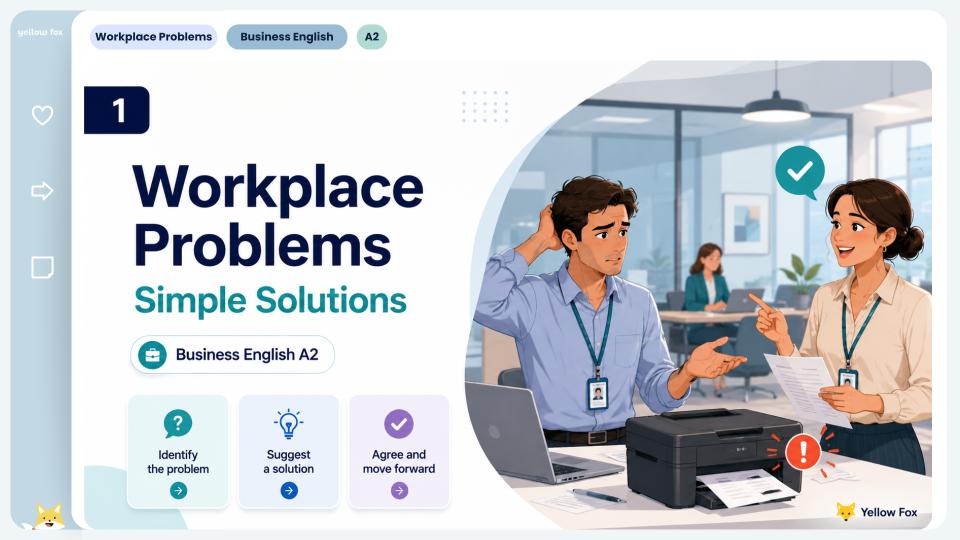 Ampliar amostra de Workplace Problems · Business English · A2