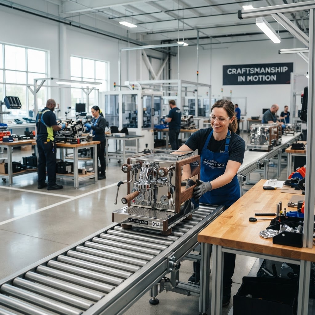 A product on a factory production line