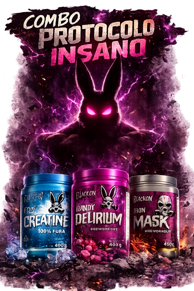 Combo Protocolo Insano BlackOn - Candy Delirium + Iron Mask + Creatina