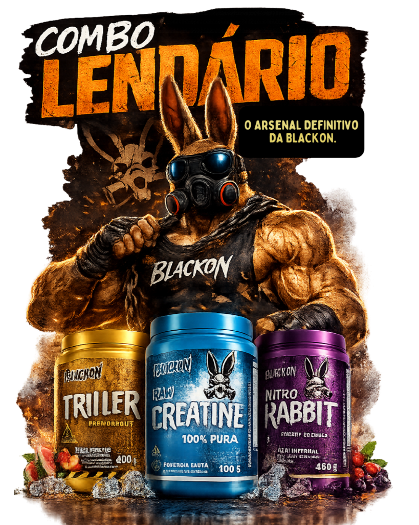Combo Lendário BlackOn - Triller + Creatina + Nitro Rabbit