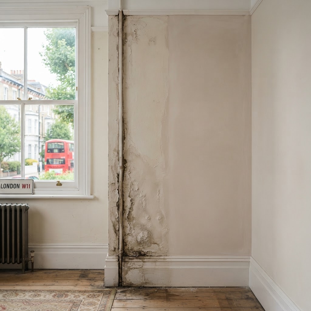 Plaster Repair After Pipe Leak in London