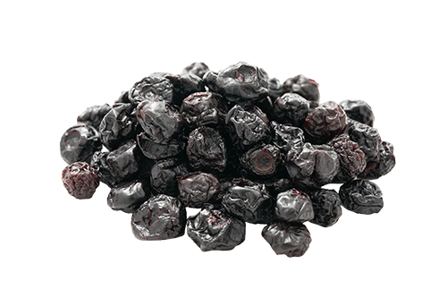 Dried blueberries with sugar or oil