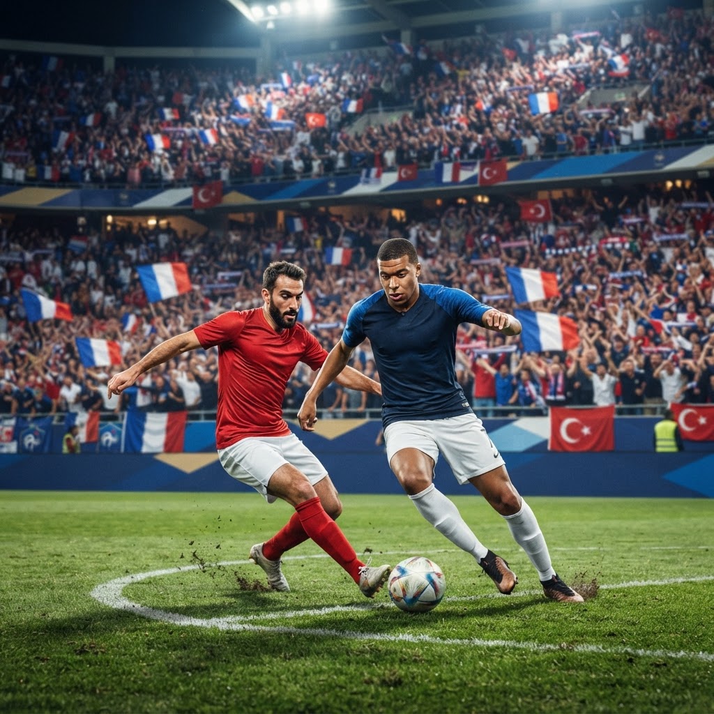 France - Turkey Football Match