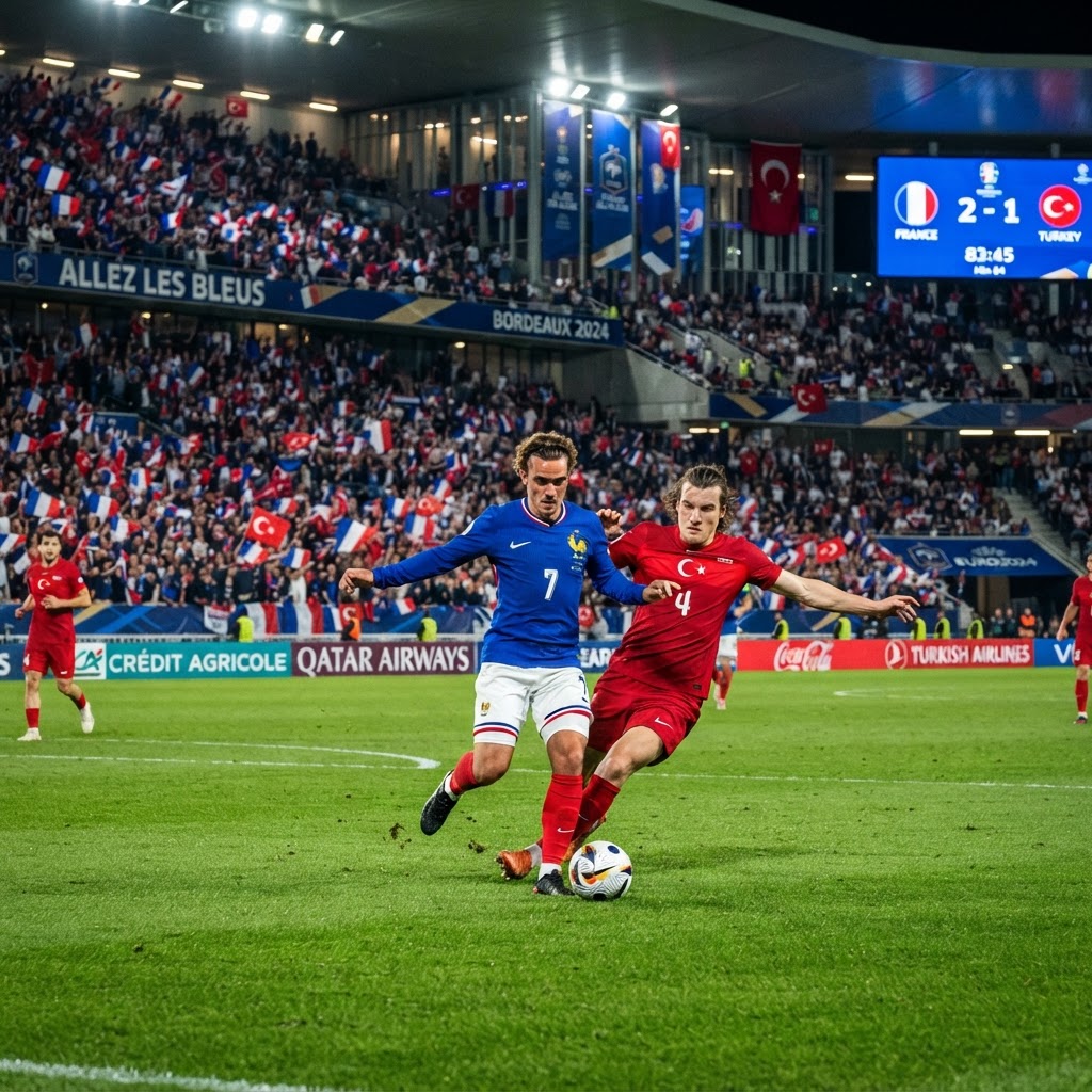 France - Turkey Football Match