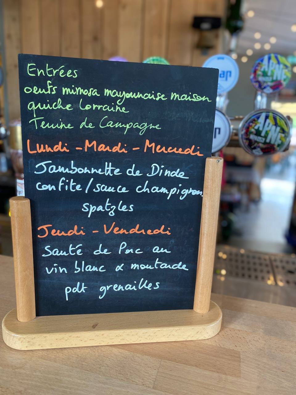 Menu de la semaine