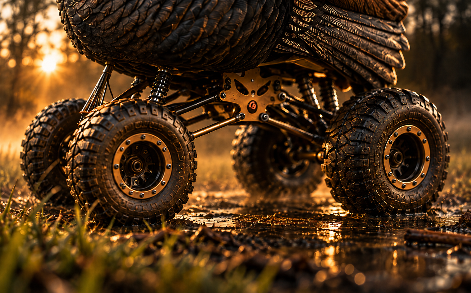 Mobo Gobbler wheels and suspension detail