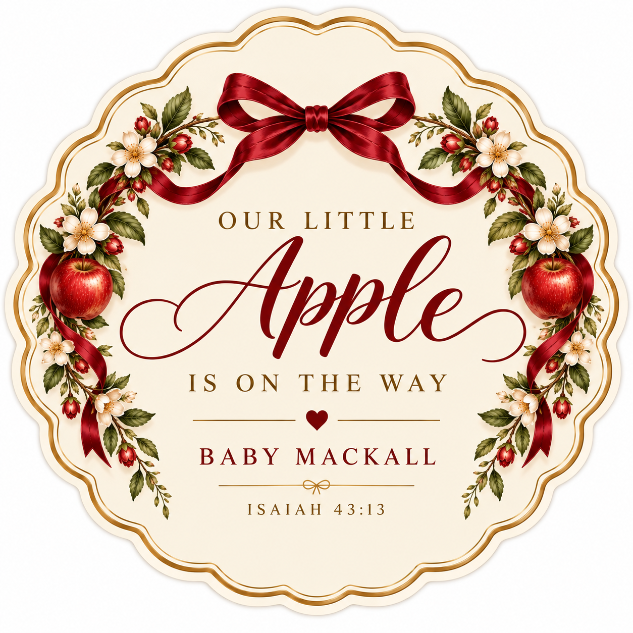 Our Little Apple Is On The Way