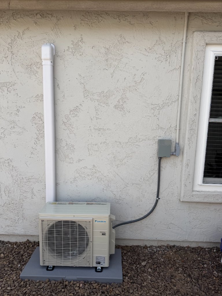 Mitsubishi Electric outdoor condenser installation Phoenix Arizona