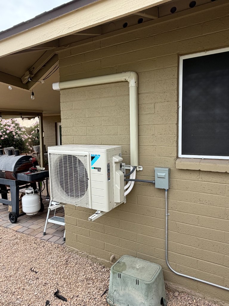 Mini split installation for One Car Garage in Phoenix Arizona