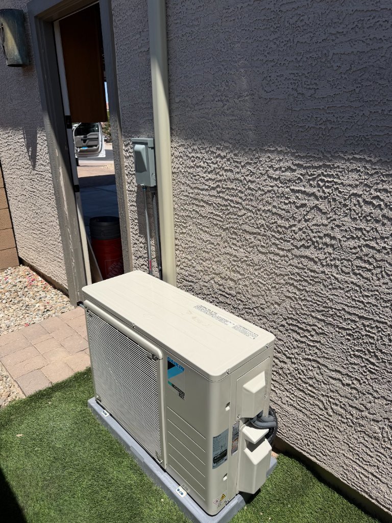 Daikin mini split indoor wall unit installation Phoenix