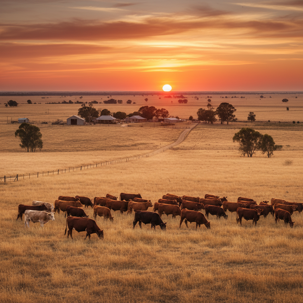 Livestock on an Australian farming property