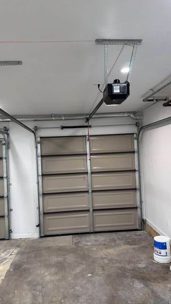 LiftMaster belt drive opener installed on double garage door in Los Angeles