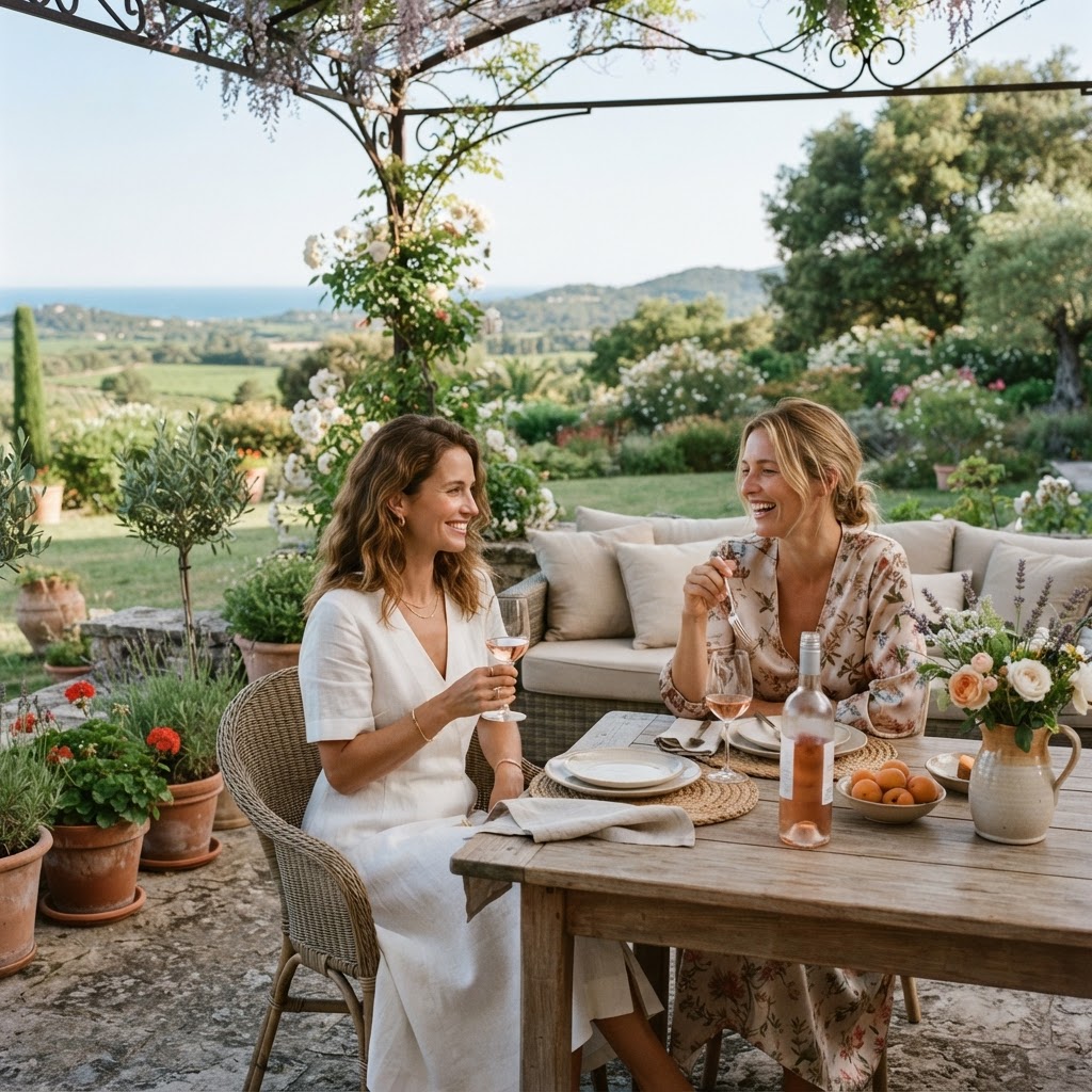 L'ETE AU JARDIN, SUR LA TERRASSE