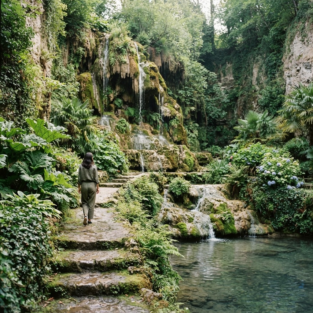 Le jardin où l'eau devient sculptrice