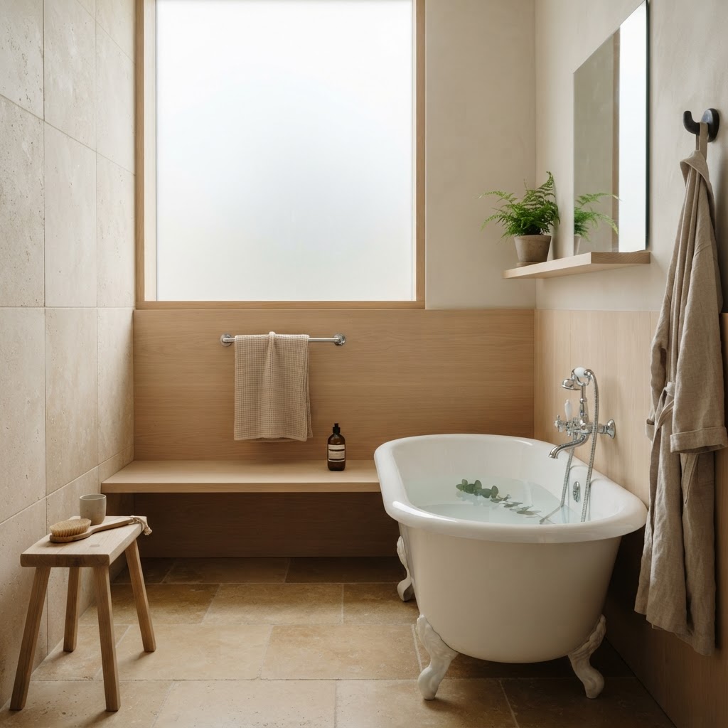Bleu Provence — salle de bains style classique revisité
